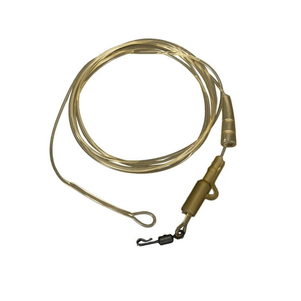 Sonducket Conexión de línea de pesca agua dulce 45LB bolsillo que lleva cable de pescado al aire libre principiante cebo profesional accesorio Pescar Marrón transparente