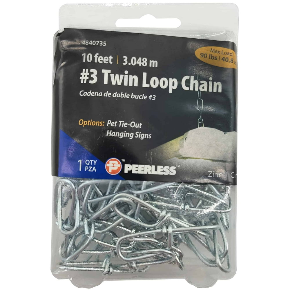 Peerless Chain 3 Twin Loop Chain, 10', 4840735