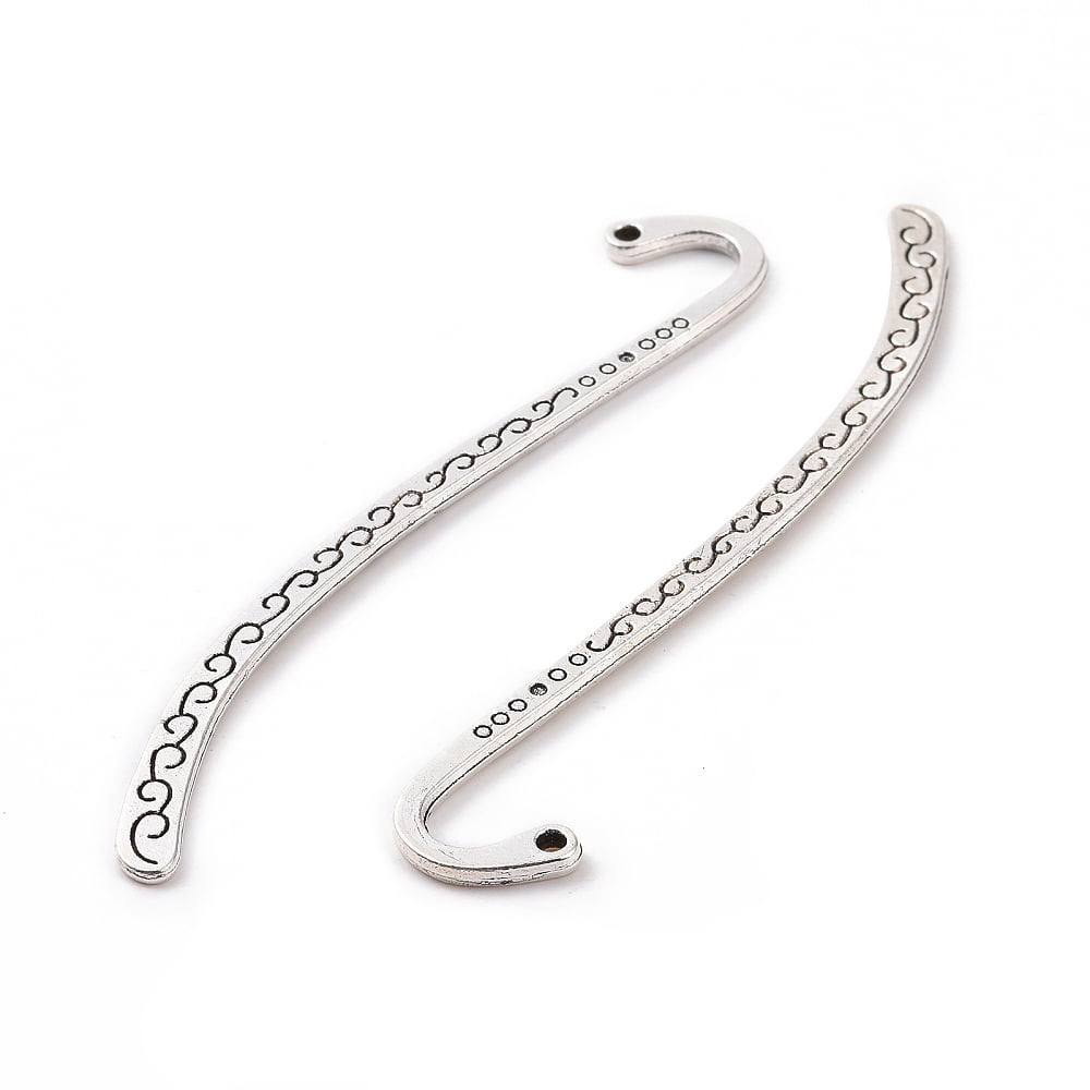 Tibetan style Bookmarks Zinc Alloy Silver Cadmium Free Lead Free Nickel Free 84x14x1.5mm Hole: 1.6mm