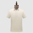 thumbnail image 3 of Men's Luxury Elastic Silk Antibacterial Business Polo Shirt, 3 of 23