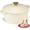 Cream white, variant on Overmont 5.5QT Enameled Cast Iron Dutch Oven with Lid Cookbook Heavy-Duty Casserole with Dual handles for Braising, Stews, Roasting, Bread Baking