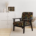 thumbnail image 2 of Designart « Tapisserie à Plumes Tribales » Fauteuil d'Appoint Rembourré à Plumes Rouges - Fauteuil Moderne pour Chambre, 2 of 7