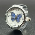 thumbnail image 2 of BAYAIXZ Ring Real Watch Ring To Tell Time Vintage Watch Clock Ring Round Chunky Ring Silver Adjustable Ring Fashion Watch Jewelry Wedding Bands Ring for Women Wedding Rings (Blue,One Size), 2 of 4