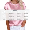 thumbnail image 2 of Camisas de Cuello Redondo de Color Sólido de Manga Corta de las Mujeres, Blusa Casual para el Uso Diario de Primavera Verano, 2 of 8