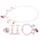 thumbnail image 1 of Kids Cartoon Alloy Necklace for Decor 4Pcs Set Mermaid Bracelet Ring Dangler, 1 of 4