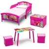 Disney Princess 4-Piece Toddler Bed Bedroom Set with BONUS Fabric Toy Box by Delta Children