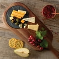 thumbnail image 3 of Tramontina Provence  2-Piece African Mahogany Cheese Serving Board with Marble Insert, Natural Oil Finish, 3 of 4