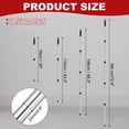 thumbnail image 2 of Uxcell Spin Mop Replacement Handle, 5 Section 30-to-72" Easy Wring Mop Replacement Stick Refills Screw Joint for Floor Ceiling Wall Cleaning, Black(Head & Base Not Included), 2 of 7