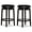 Black, variant on Home Square 2-Piece Furniture 24" Wood Swivel Counter Stool Set in Black