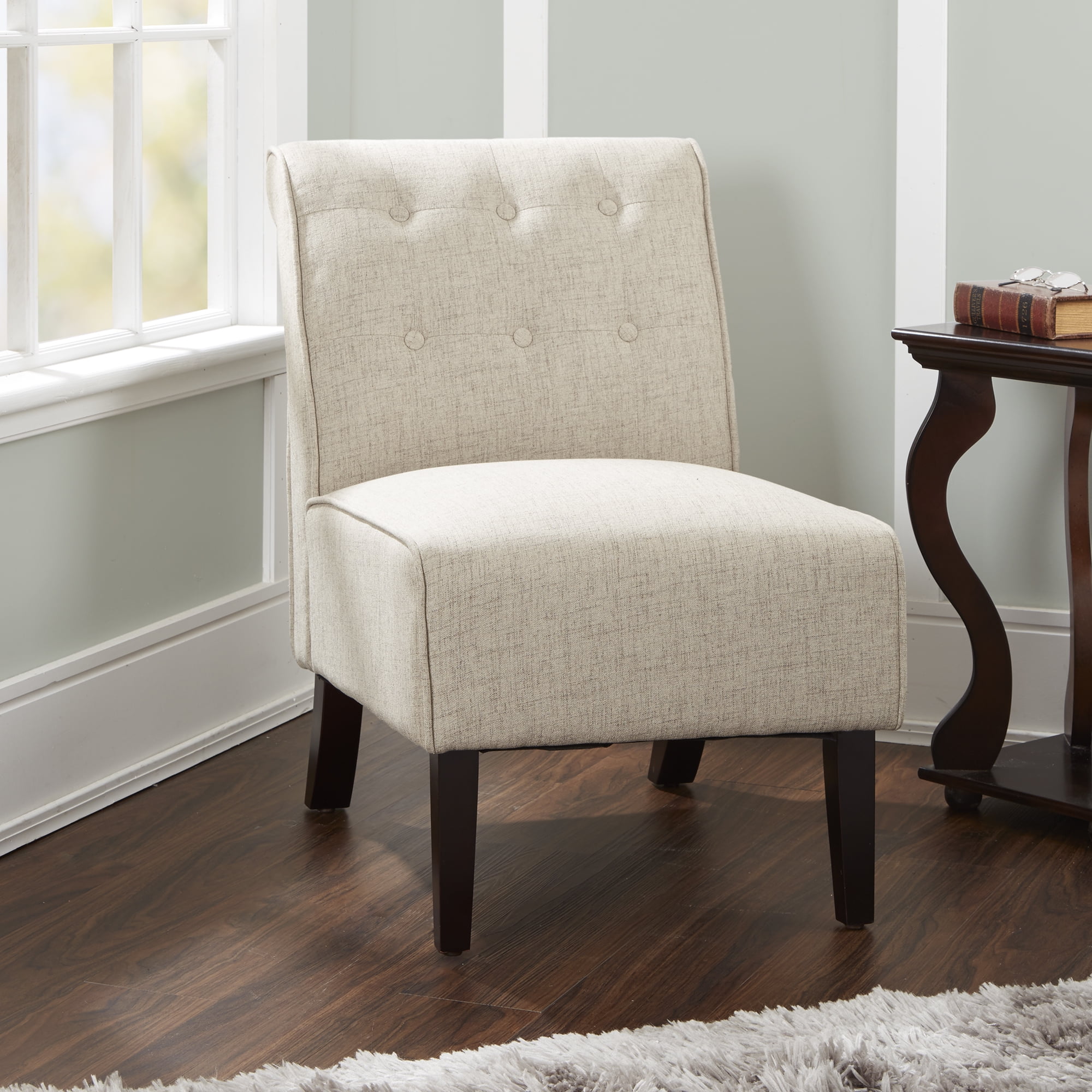 Samantha Tufted Accent Chair With Sleigh Back In Light Grey Samantha Tufted Accent Chair With Sleigh Back In Light Grey Com