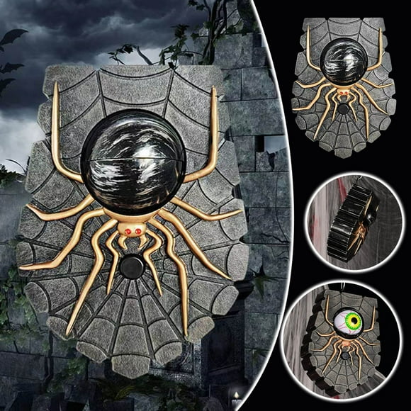 Dianli Clearance Halloween NEW Spider Doorbell Glows And Sounds Terrifying Eyed Spider Doorbell Deals of the Day
