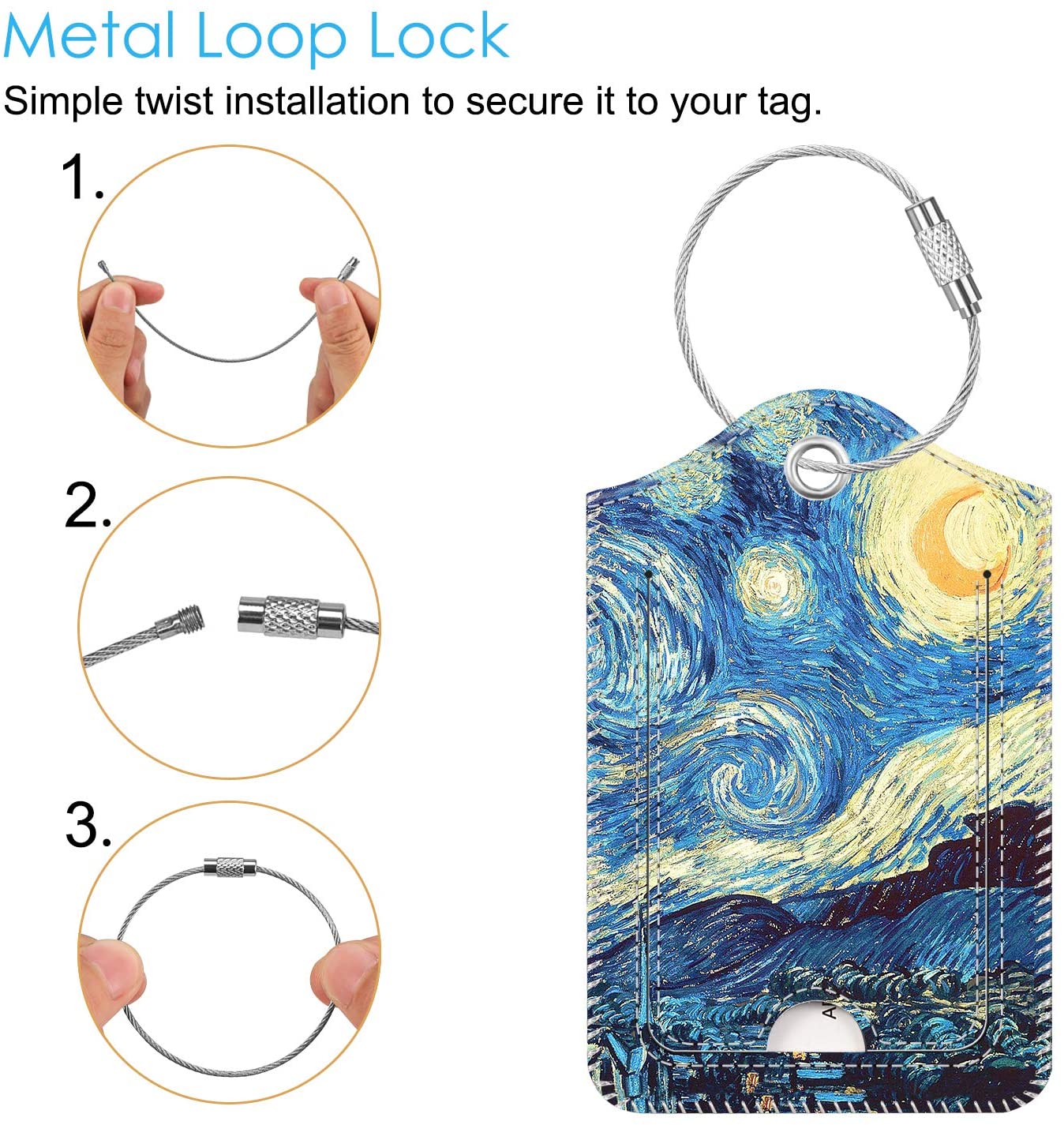 Fintie 2-Pack Luggage Tags with Privacy Cover photo 4