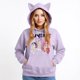 thumbnail image 4 of Pop cazadora para niña Demon Hunters Women's Fashion Cat-Ear Crop Top Hooded Sweatshirt （Purple）, 4 of 4