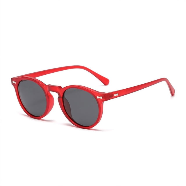 Gafas de sol artísticas retro redondas de moda con forma de arroz y uñas, gafas de sol polarizadas