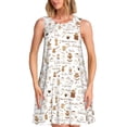 thumbnail image 1 of Fotbe Coffee Vestido de Verano sin Mangas para Mujer – Vestido Midi Línea A, Estilo Camiseta Floral, Vestido Playero Casual y Fluido, 1 of 7