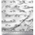 thumbnail image 1 of Soimoi Crepe Silk Fabric Bull Dog Printed Craft Fabric by The Yard 42 Inch Wide, 1 of 3