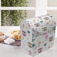 thumbnail image 4 of Cartoon Lounger Chair Bag, Repetitive Pattern Big Eyed Owl Heads Colorful Flowers and Abstract Motifs, High Capacity Storage with Handle Container, Lounger Size, White Multicolor, by Ambesonne, 4 of 5