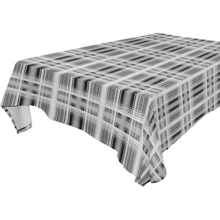 

POPCreation Black And White Fantasy Stripe Tablecloth 52x70 inches