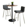 thumbnail image 6 of Pebble-Mason Swivel Counter Height Dining 3 Piece Set, Pub Table and Stools Set of 2, High Top Table Set for 2, Counter Table and Chairs Set of 2, Kitchen & Dining Room Sets (Grey), 6 of 6