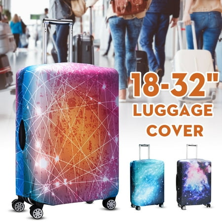 18-32 Inch Graffiti Style Elastic Luggage Suitcase Cover Travel Dust-proof Anti-scratch Suitcase (Best Full Size Suitcase)