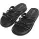 thumbnail image 1 of 1pair Suela plana sandalias femeninas moda zapatillas de verano zapatos de playa negro, 1 of 5