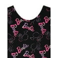 thumbnail image 3 of Barbie Girls' Print Skater Dress with Short Sleeves, Sizes 4-12, 3 of 3