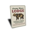 thumbnail image 3 of Lazy Bear Lodge Novelty Sign, Metal Wall Decor - 10x14 inches, 3 of 4