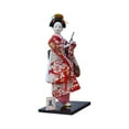 thumbnail image 1 of Muñeca geisha japonesa con kimono de 30 cm, estatua tradicional, regalo, miniatura asiática Kabuki Flor Blanca Roja, 1 of 9