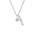 thumbnail image 2 of Delight Jewelry Silvertone Clear Crystal Heart Silvertone Believe Faith Prayer Hope Bar Charm Necklace, 23", 2 of 4