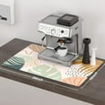 thumbnail image 3 of Coffee Mat, 16"x24" Boho Theme Coffee Bar Mat for Coffee Station Accessories and Organizer, Absorbent Dish Drying for Kitchen Counter, Cute Boho Tropical Leaves Bar Decor Coffee Machine Mat, 3 of 6