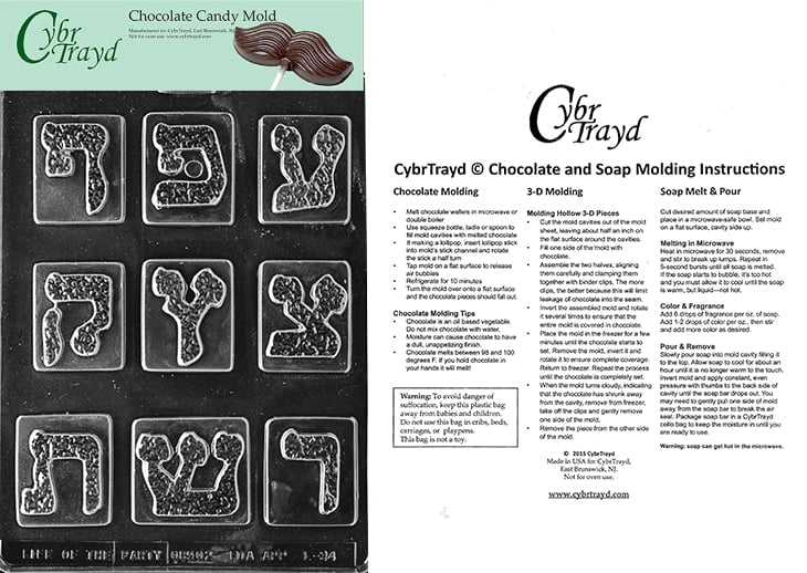 Grandmamas Goodies M210 Bite Size Awareness Ribbon Chocolate Candy Soap Mold with Exclusive Molding Instructions 
