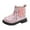 Pink, variant on GJSYRH Girls Ankle Boots Mesh Lace Up Ankle Boots Lightweight Comfortable Everyday Wear Flexible Sole Design White 6.5