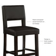 thumbnail image 4 of Linon Jevon 24" Indoor Wood Counter Stool, Dark Brown Faux Leather, 4 of 12