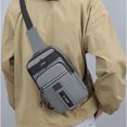 thumbnail image 4 of Qwtwty Mens Crossbody Bag Large Capacity Chest Bag Fashion Simples Multifunctional Men's Large Capacity Multilayer Storage Crossbody Bag on Clearance, 4 of 6