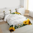 thumbnail image 3 of jejeloiu Rustic Plant Sunflower Queen Comforter Set,Country Farmhouse Lodge Bedding Comforter Set For Girls Kids 3-Piece, 3 of 8