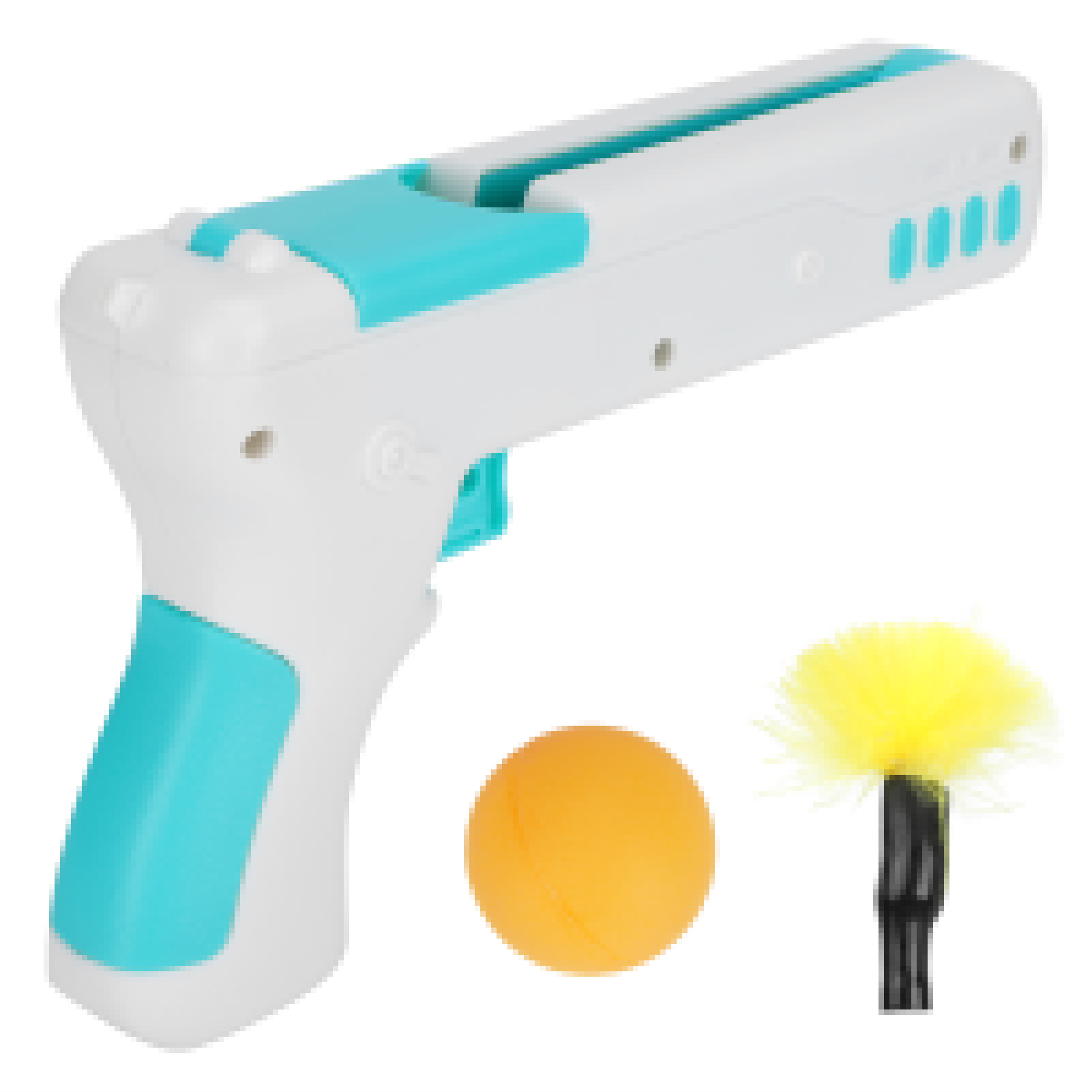 thumbnail image 4 of Cat Rebound Teaser Gun Puzzle Interactive Toy Plastic with Funny Feather Stick and Ball Blue, 4 of 9