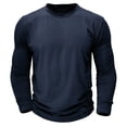 thumbnail image 7 of Dagegui Mens Casual T-Shirts Long Sleeve Crewneck Shirt Gym Workout Athletic Tee Shirts Pullover Tops Navy M, 7 of 7