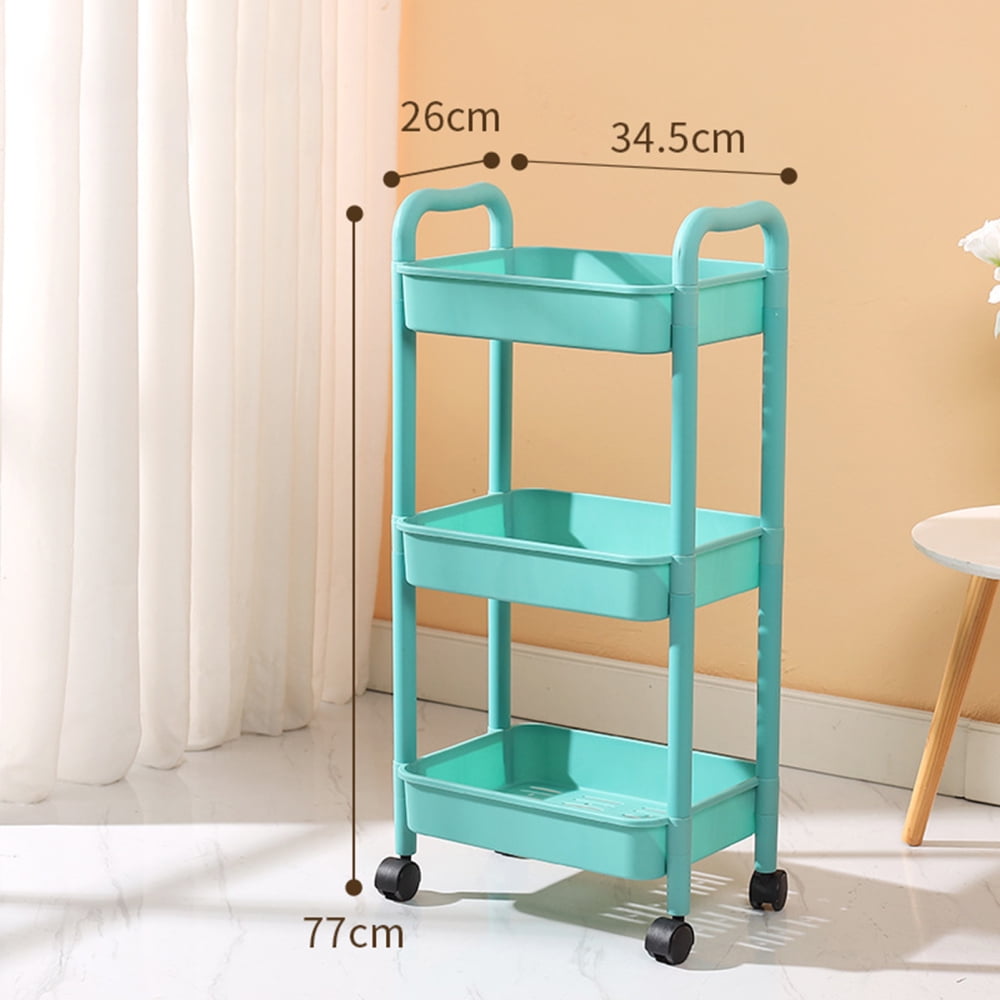 2/3/4Tier Kitchen Rolling Cart Durable Movable Rolling Cart For Dorms