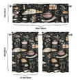thumbnail image 6 of Kitchen Food Cooking Chef Kitchen Curtain Valance 3 Piece Set for Kitchen Curtains and Valance Set Short Curtain Sink Window Decor 36 Inch Small Window Treatment Tier 27.5x36 Length, 6 of 6