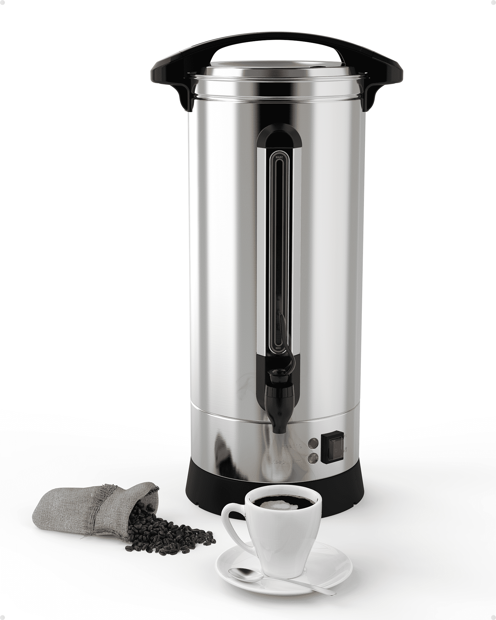 Hamilton Beach 40515R 45−カップ型コーヒーメーカー シルバー Hamilton Beach Large Stainless Steel Fast Coffee Maker, 45 Cup Urn, 40515G  - Walmart.com