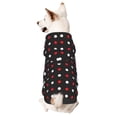 thumbnail image 1 of Fotbe Red and white polka dots Sudadera con Estampado para Perros Pequeños – Suéter con Capucha para Mascotas, Tela Suave de Forro Polar con Bolsillo-Large, 1 of 7