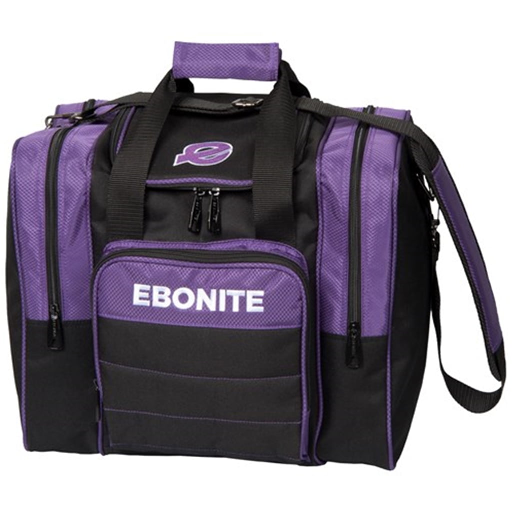 Ebonite Compact Single Purple/Black 1 Ball Bowling Bag 