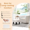 thumbnail image 5 of Costway Swivel Barrel Chair with Ottoman Footrest Curved Backrest & Armrests Living Room Creamy White, 5 of 8