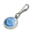 thumbnail image 2 of Save the Curvy Mermaids Manatee Funny Humor Antiqued Charm Clothes Purse Suitcase Backpack Zipper Pull Aid, 2 of 5