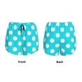 thumbnail image 5 of Lsque Aqua And White Polka Dot Printed Women's Running Shorts with Liner Pockets,Elastic Quick Dry Workout Athletic Gym Yoga Shorts,Womens High Waist Shorts-, 5 of 9