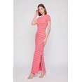 thumbnail image 2 of Women's Short Sleeve Striped Dress with Side Slit, 2 of 3