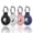 Black + White + Pink + Dark Blue, variant on YUNOVA 2 Pack Shockproof Silicone AirTag Holder Keychain, Scratch Resistant Protective Case, Compatible with Apple AirTag, Anti-Lost Cover for Keys Pet Collar Bag