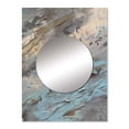 thumbnail image 2 of Designart "Marbled Artistry Beige and Blue I" Modern Geometric Mirror Wall Decor - Modern Beige Abstract Hallway Wall Mirror Art - 32" x 24" Inch, 2 of 5