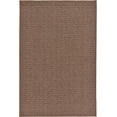 thumbnail image 1 of Unique Loom Modern Collection Striped Casual Transitional Indoor and Outdoor Flatweave Area Rug, 5 Feet 3 Inch x 8 Feet, Brown/Black, 1 of 2