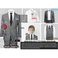 thumbnail image 5 of Boys Slim Suit in Gray Textured Dresswear, 5 of 6